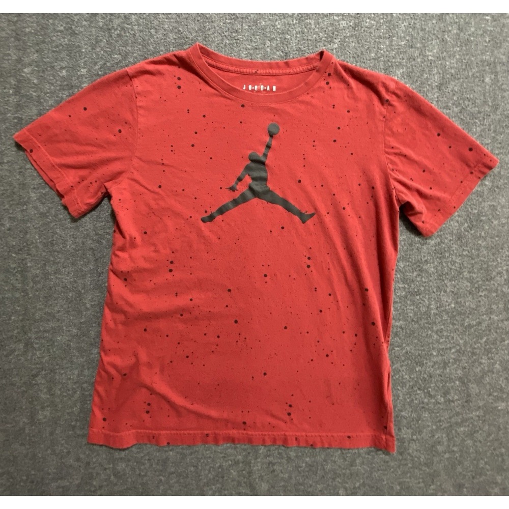Nike Air Jordan Boy's T-Shirt Paint Splatter Tee Crew Neck Size XL-13/15